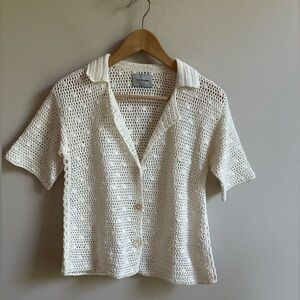 Rachel Comey hand crocheted cotton top S